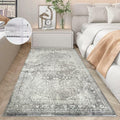 2x6 Faux Wool Runner Rug Non Slip Washable Vintage Rubber Backing Black by Deal US