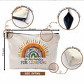QGFM Teacher Makeup Bag Rainbow Cosmetic Purse Multicolor Travel Pouch by Deal US