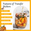 AFRITEE Transfer Stickers 8 Sheets Orange Thanksgiving Autumn Pumpkin Decor by Deal US