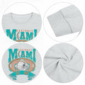 FASHGL Miami Football Sweatshirt Women Oversize Long Sleeve Light Grey XXL by Deal US