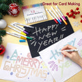 Leceha Metallic Glitter Outline Markers Pens 12 Colors Drawing Kids Teens by Deal US