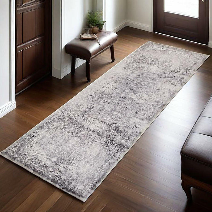 2x6 Faux Wool Runner Rug Non Slip Washable Vintage Rubber Backing Black by Deal US