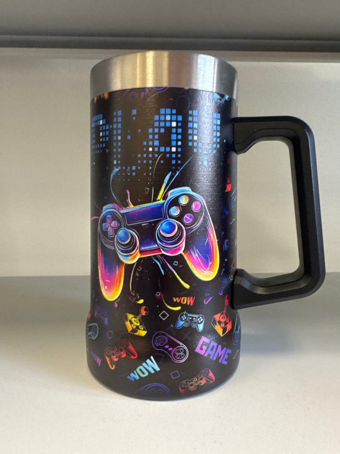 TSIMPLE Gamer 24oz Beer Stein Game Themed Gift 24oz by Deal US