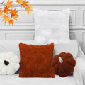 Beeveer 4 Pcs Pumpkin Throw Pillows 18x18in Brown White Sofa Cushion Covers by Deal US