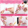 Knitgrip Graduation Cap Decoration Kit 98 Pc Pink Faux Flowers Butterfly by Deal US