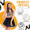 Skyley 100 Pcs 16 oz Black Rimmed Swirl Plastic Cups Disposable Party by Deal US