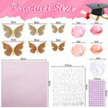 Knitgrip Graduation Cap Decoration Kit 98 Pc Pink Faux Flowers Butterfly by Deal US