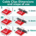 Cable Clips Self Adhesive Wire Organizer Holder White Large 120 Pieces by Deal US