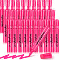 Qilery Highlighters 30 Pack Pink Tank Style Chisel Tip Quick Dry Markers by Deal US