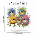 DIY Tabletop Diamond Art Kit Bird Crystal Cross Flower Painting Craft Kit by Deal US