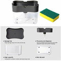 Innovative Sponge Holder 2-in-1 Soap Lotion Dispenser Caddy Gray by Deal US