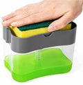 Innovative Sponge Holder 2-in-1 Soap Lotion Dispenser Caddy Gray by Deal US