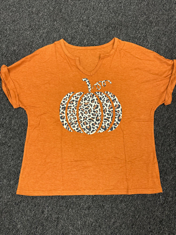 Buynaw Womens V Neck Floral Graphic T Shirt Orange Size XL by Deal US