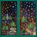 134 PCS Christmas Window Stickers Buffalo Plaid Truck Snowflake Black White by Deal US