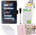 100 Envelope Challenge Binder 5-in-1 Budget Planner Shining Silver by Deal US