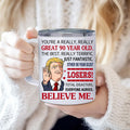 NAHOTICQ 90th Birthday Tumbler Mug 12oz Gift for Men Women by Deal US