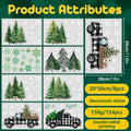 134 PCS Christmas Window Stickers Buffalo Plaid Truck Snowflake Black White by Deal US