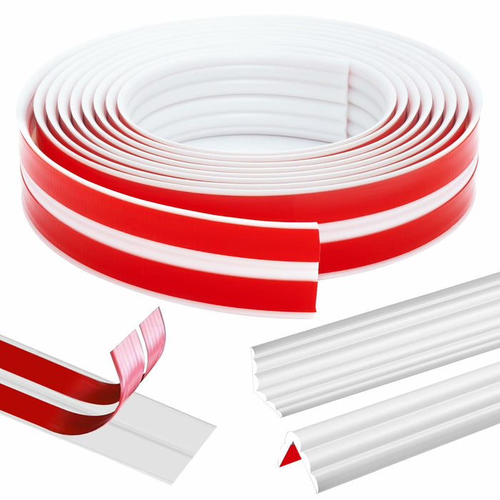 Yonilarey Wall Corner Protector 1.6x10.5ft Flexible Self Adhesive Trim by Deal US
