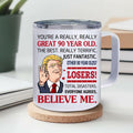 NAHOTICQ 90th Birthday Tumbler Mug 12oz Gift for Men Women by Deal US
