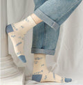 Glamorstar Women's Cotton Crew Socks 5 Pairs Blue Earth Size US One by Deal US
