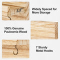 Lwenki Wall Mount Key Holder with 7 Hooks & Shelf 13.8x5.3x3.2 Inches by Deal US