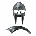 Cosmic Chameleon Spartan Helmet Men's Silver Medieval Armour King Leonidas by Deal US