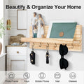 Lwenki Wall Mount Key Holder with 7 Hooks & Shelf 13.8x5.3x3.2 Inches by Deal US