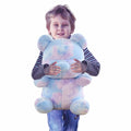 Tie Dye Bears Stuffed Animal Plush Toy Super Soft Cuddly Blue 9in by Deal US