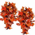 RECUTMS 2Pcs Artificial Autumn Maple Leaves Garland 2.5FT Fall Decor by Deal US