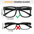 BFOCO Reading Glasses Metalless Screwless Spring Hinges +2.25 6 Pack by Deal US