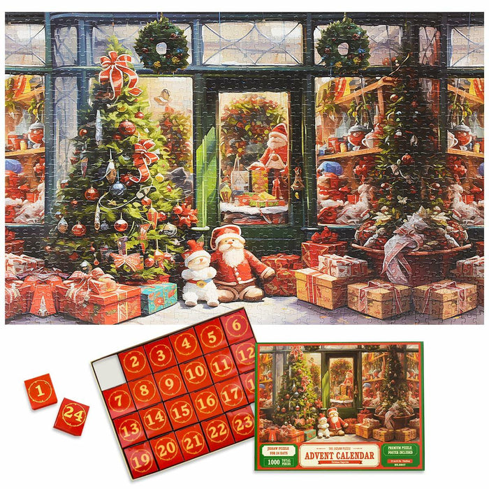 Holiday Shop Christmas Advent Calendar 2025 Jigsaw Puzzle 1000pcs 27.6x19.7in by Deal US