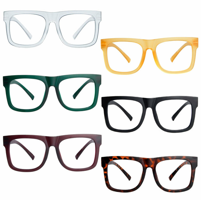 BFOCO Reading Glasses Metalless Screwless Spring Hinges +2.25 6 Pack by Deal US