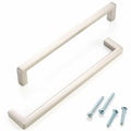 ASKANO Black Square Bar Cabinet Pull Handle 6-1/4 Inch Hole Centers Pack 20 by Deal US