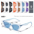 VANLINKER Skinny Cat Eye Sunglasses Women Clear Blue Frame by Deal US