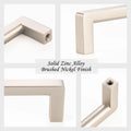 ASKANO Black Square Bar Cabinet Pull Handle 6-1/4 Inch Hole Centers Pack 20 by Deal US