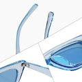 VANLINKER Skinny Cat Eye Sunglasses Women Clear Blue Frame by Deal US