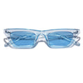 VANLINKER Skinny Cat Eye Sunglasses Women Clear Blue Frame by Deal US