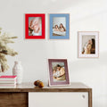 QUTREY Kids 5x7 Photo Frames Set of 4 Assorted Colors Tabletop Wall by Deal US