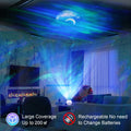 KEDEMAS Galaxy Projector with APP Remote Music Speaker Timer White by Deal US