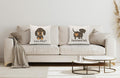 Lovely Dachshund Throw Pillow Covers Set of 2 18x18 Brown Decorative by Deal US