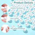 DanLingJewelry 1000pcs 10mm White Plastic Pearl Round Loose Beads by Deal US