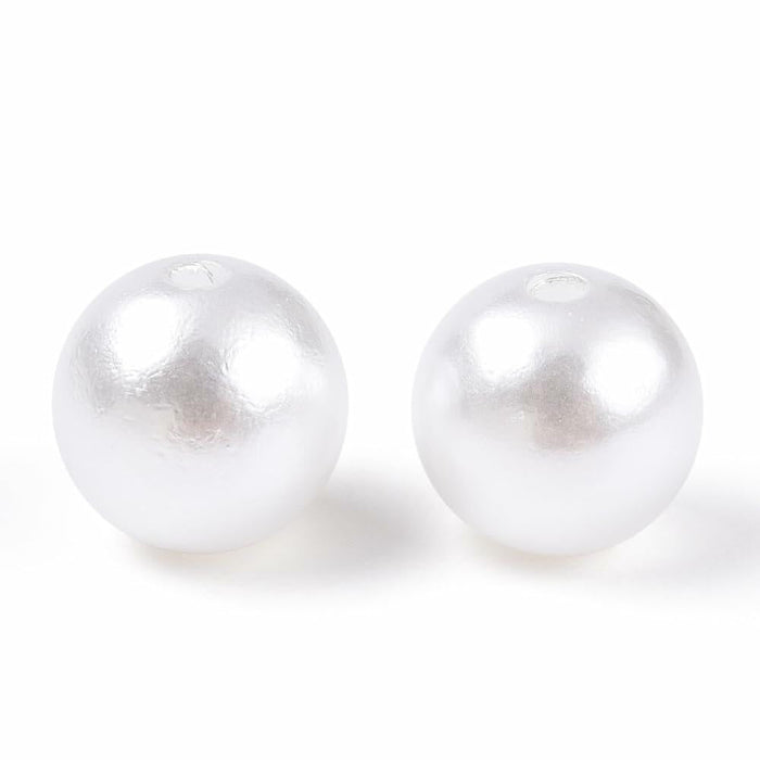 DanLingJewelry 1000pcs 10mm White Plastic Pearl Round Loose Beads by Deal US