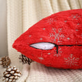 FUTEI Christmas Snowflakes Red Throw Pillow Covers Set of 2 18x18 by Deal US