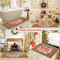 BEQHAUSE Christmas Kitchen Rugs Buffalo Plaid Non Slip Washable 17x30+17x59 by Deal US