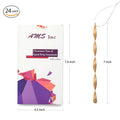 AMS Christmas Tree Ornaments 24PCS Aluminum Twisted Icicles Matte Champagne 7" by Deal US