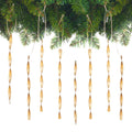 AMS Christmas Tree Ornaments 24PCS Aluminum Twisted Icicles Matte Champagne 7" by Deal US