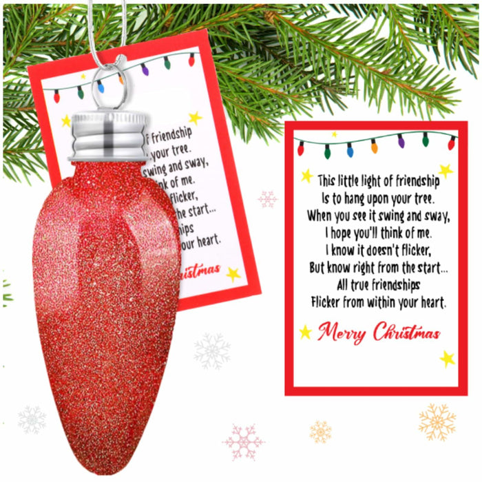 Syhood Christmas Friendship Light DIY Ornament Set 3.39in Red by Deal US