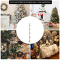 AMS Christmas Tree Ornaments 24PCS Aluminum Twisted Icicles Matte Champagne 7" by Deal US