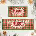 BEQHAUSE Christmas Kitchen Rugs Buffalo Plaid Non Slip Washable 17x30+17x59 by Deal US