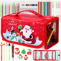 Pasimy Washable Markers Set with Christmas Pencil Case Crayons Pencils 4+ by Deal US